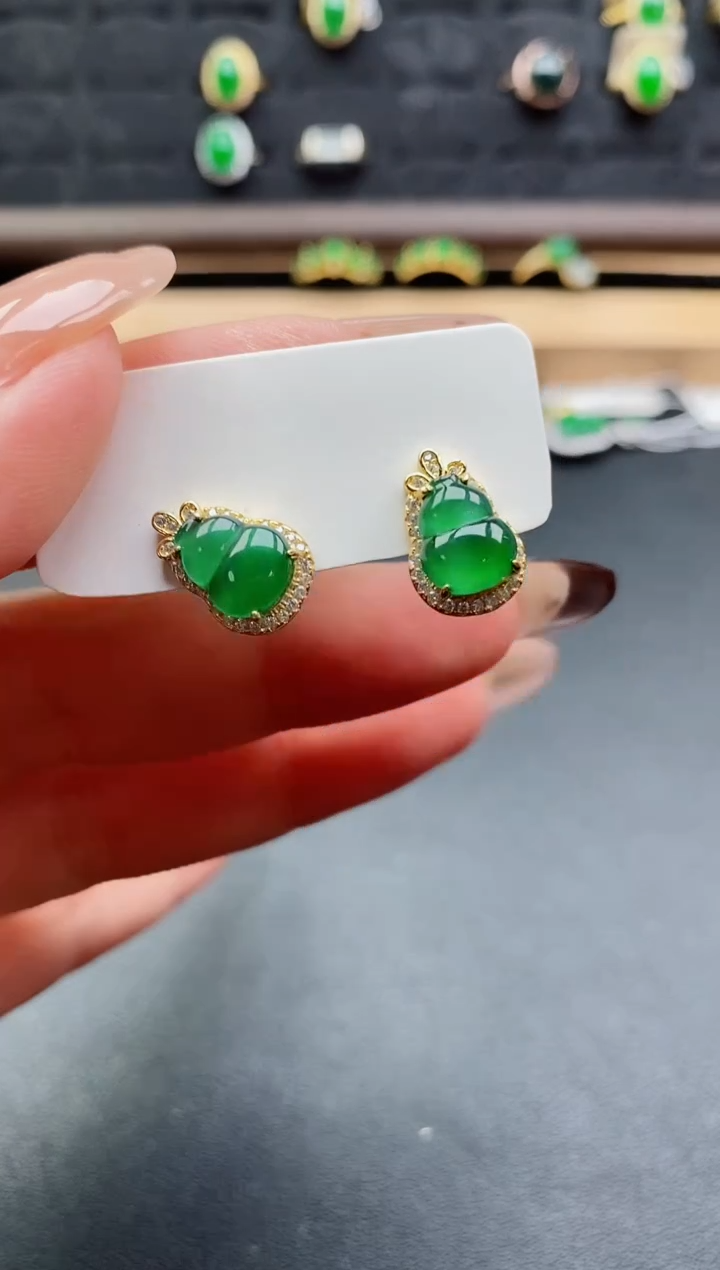 银S925镶嵌戒指翡翠1