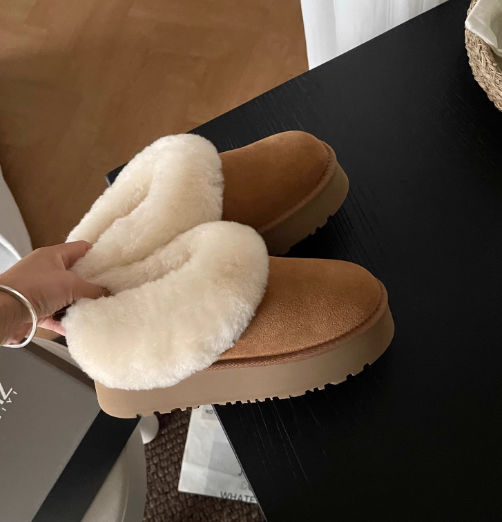 【塔茨勒全新未拆封】桑坡雪地靴25秋冬新款羊皮毛一体厚底一脚蹬