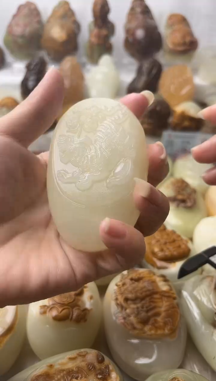 石材方解石手把摆件不退换虎