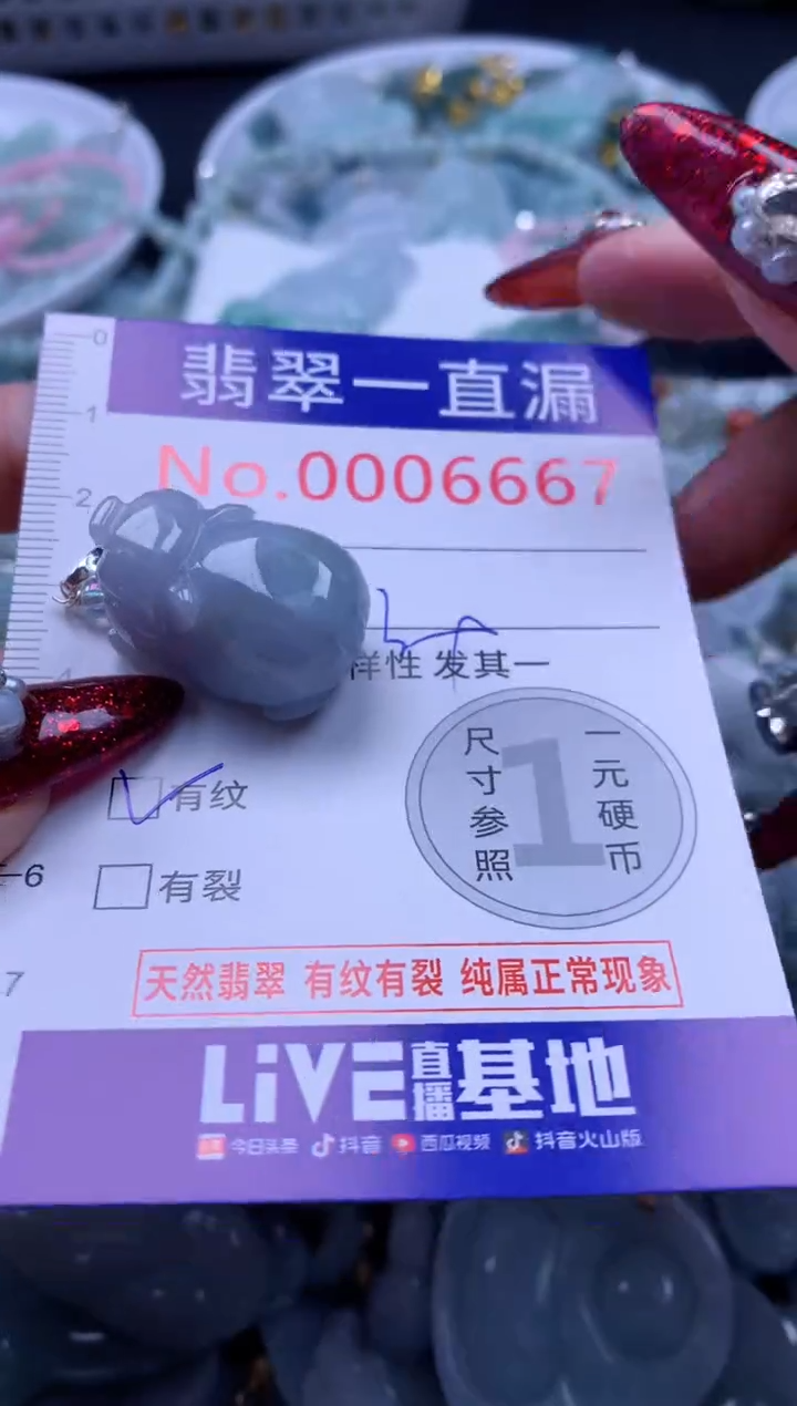 吊坠(不含链)未镶嵌翡翠6667