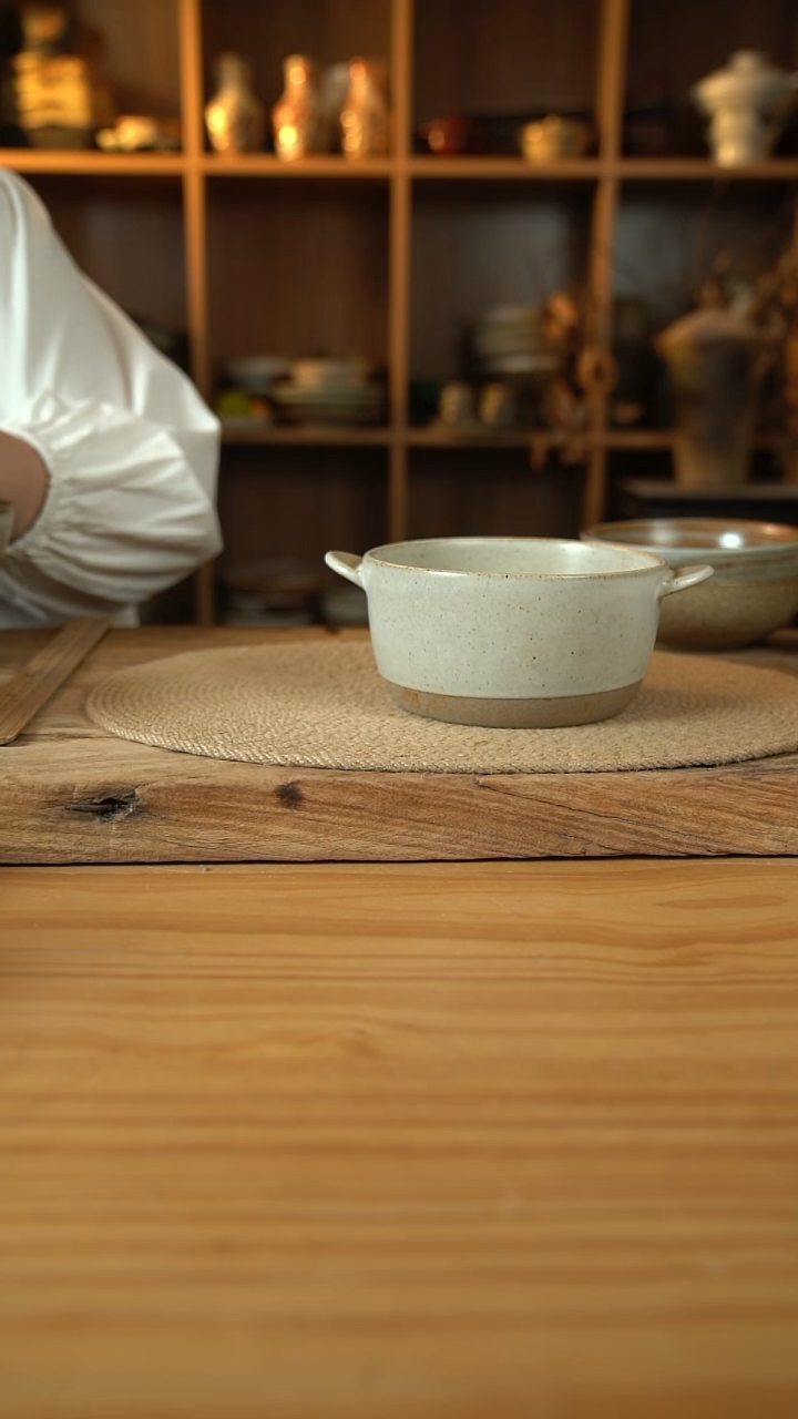 奶奶系列的双耳拼色泡面桶1个