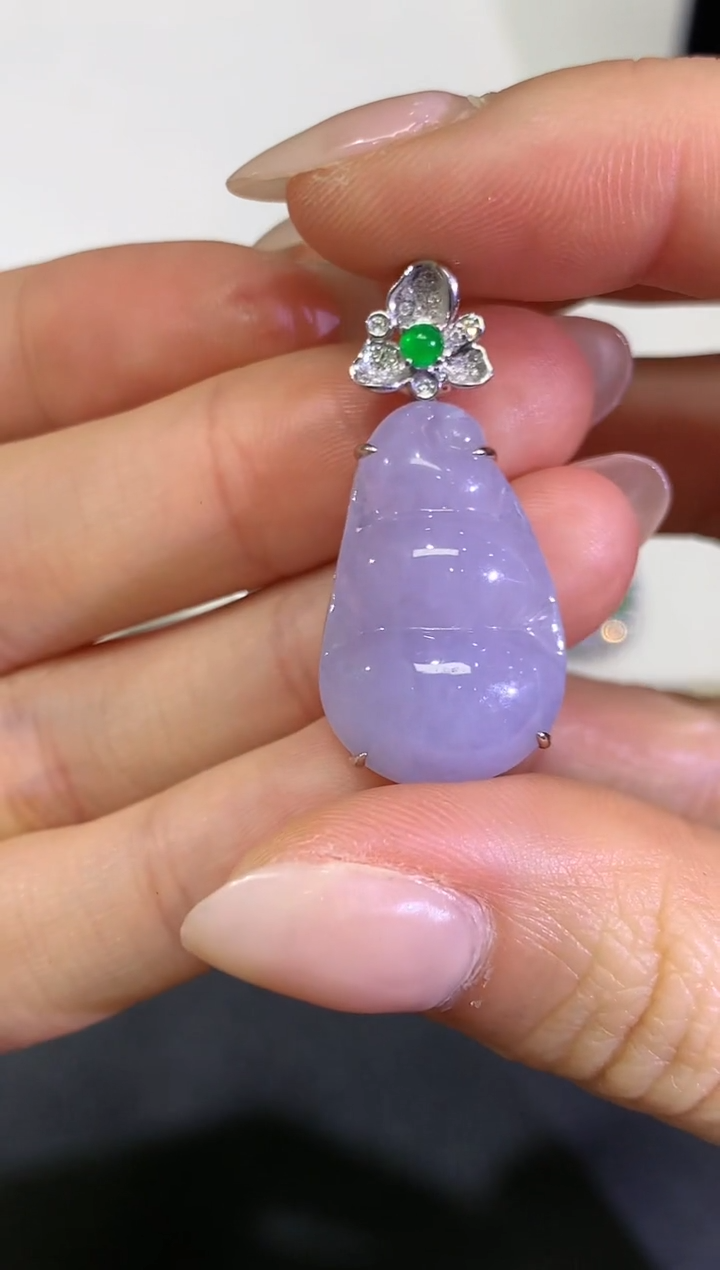 【闪购商品】翡翠颈饰18K金镶嵌团购36