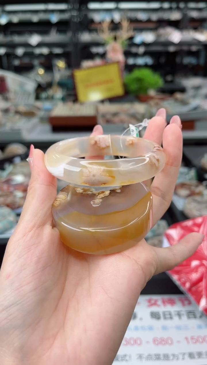 【闪购商品】石英质玉手镯未镶嵌57圈口（赠品镯心）3572299