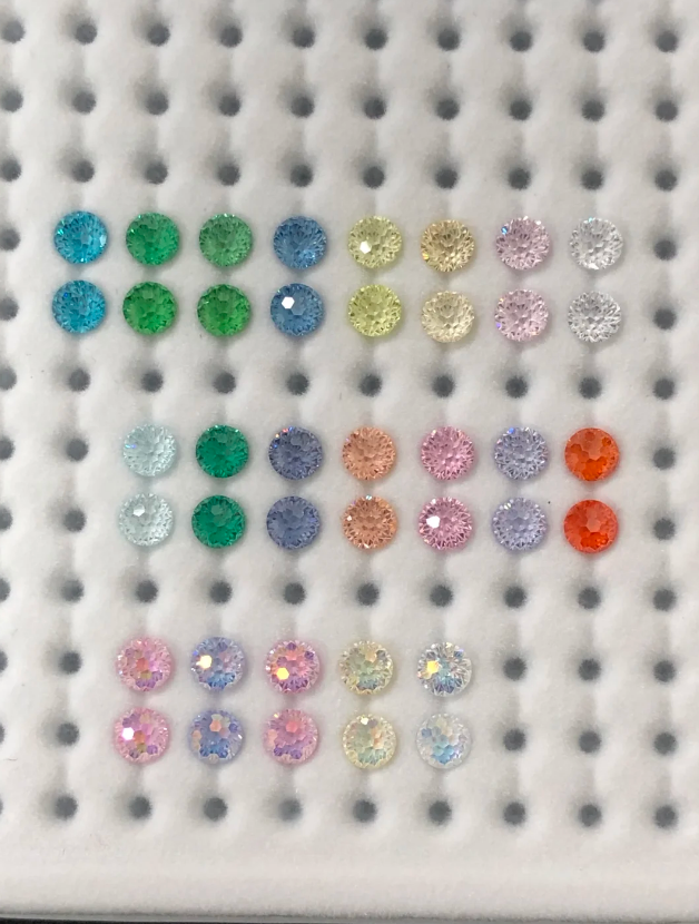 钛钢耳饰 锆石糖心烟花切玫瑰切锆石4mm钛钢耳钉（不接受退单）