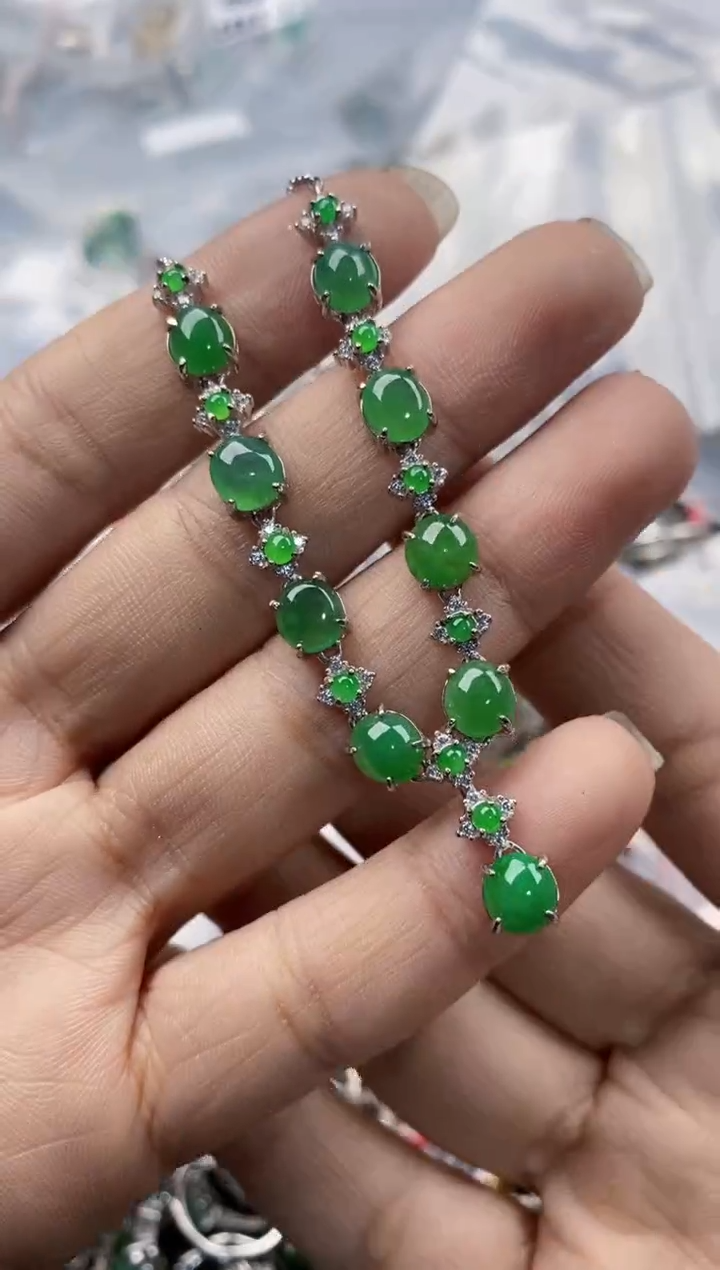 银S925镶嵌戒指翡翠1010---71010---7