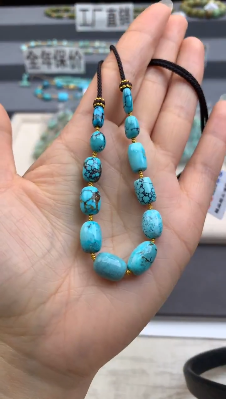 未镶嵌绿松石锁骨链茜.G109