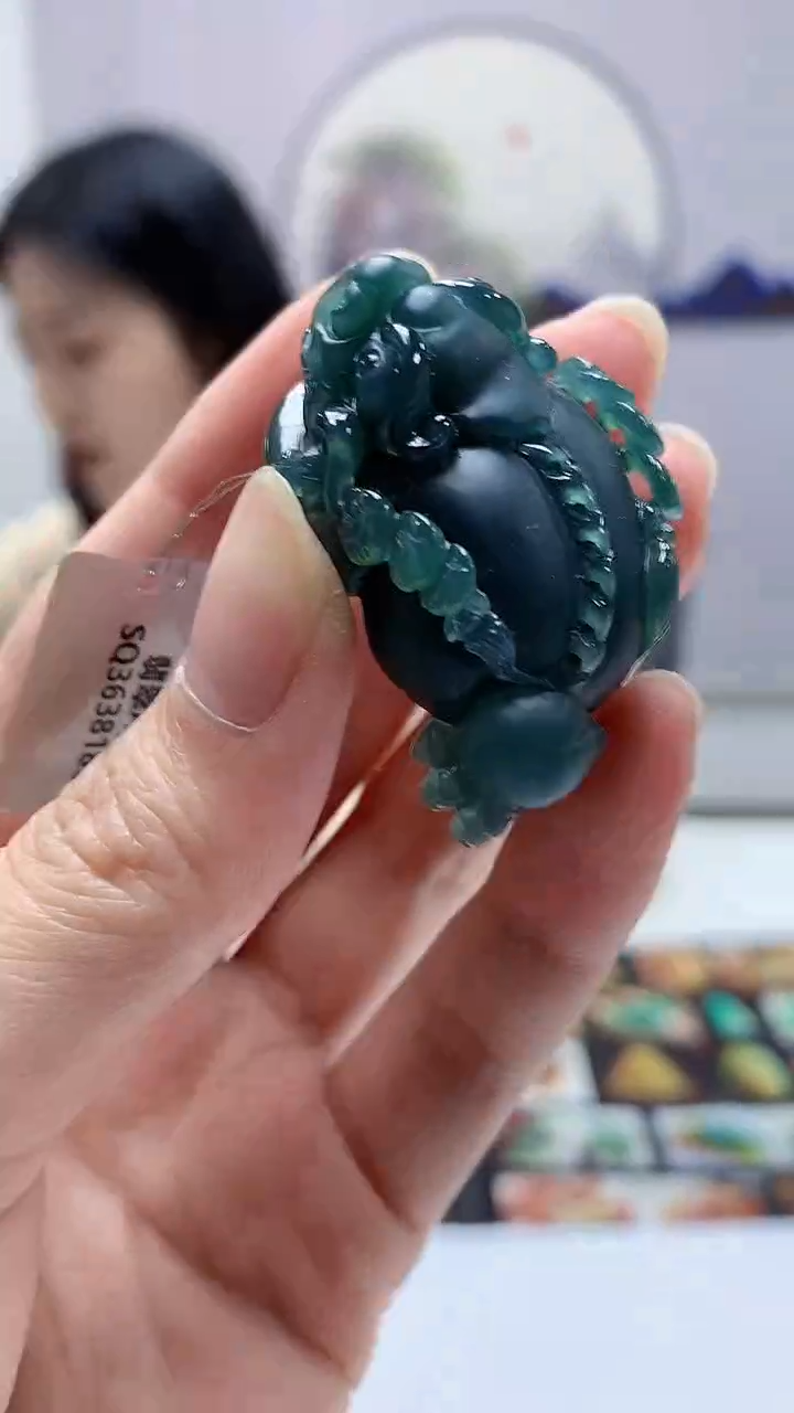 【闪购商品】定制翡翠未镶嵌0405zm-毛货挂件