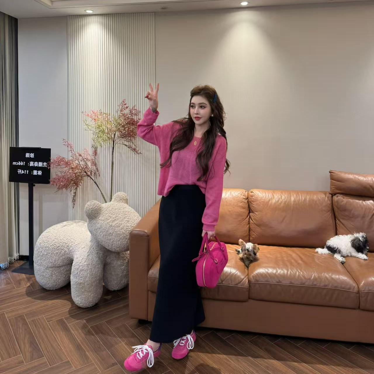 H27 韩系慵懒风气质百搭极简长袖针织上衣 EH2702