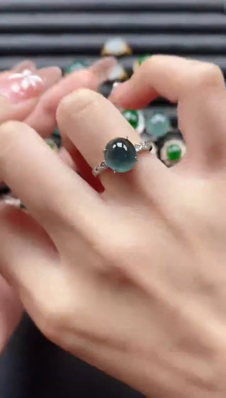 【闪购商品】翡翠戒指银S925镶嵌51151