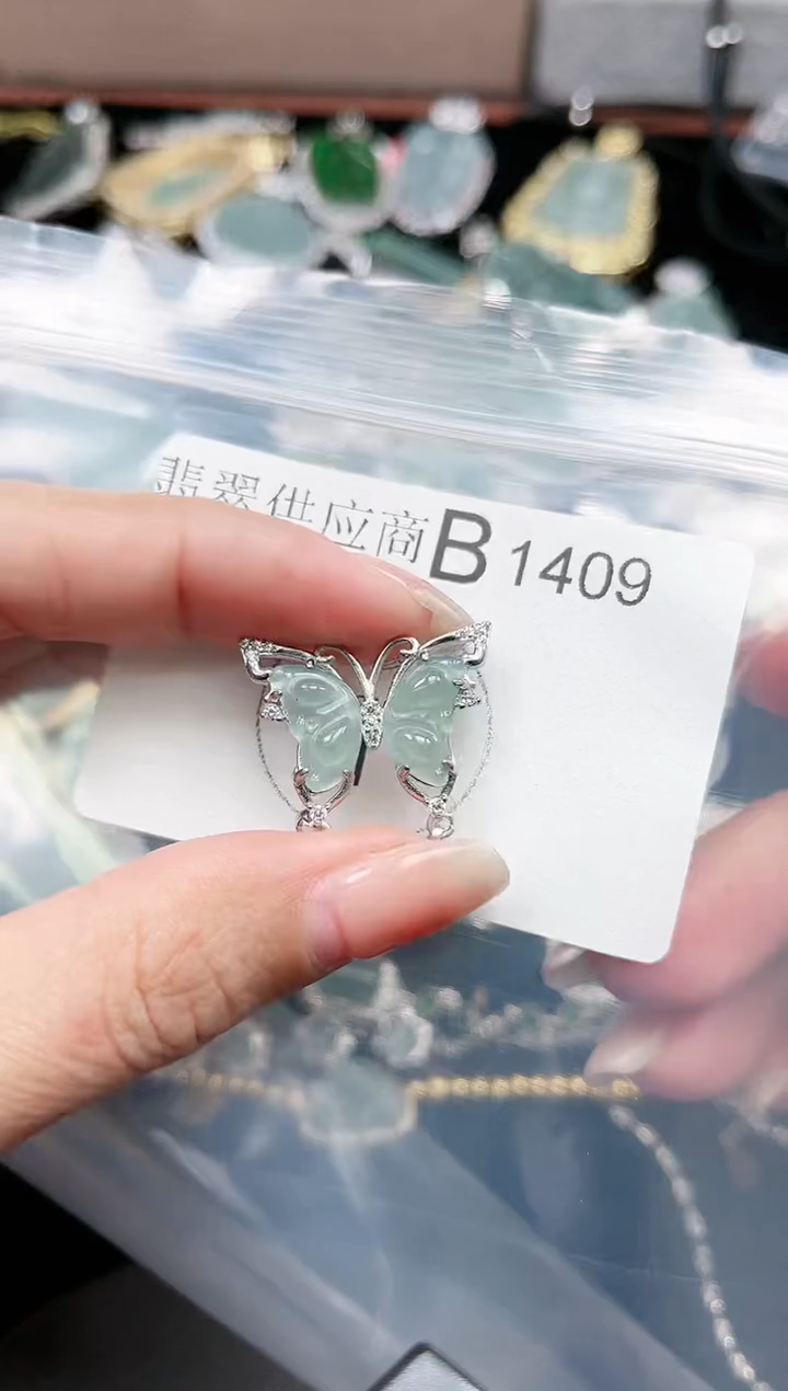 【闪购商品】翡翠颈饰未镶嵌1409赠皮绳