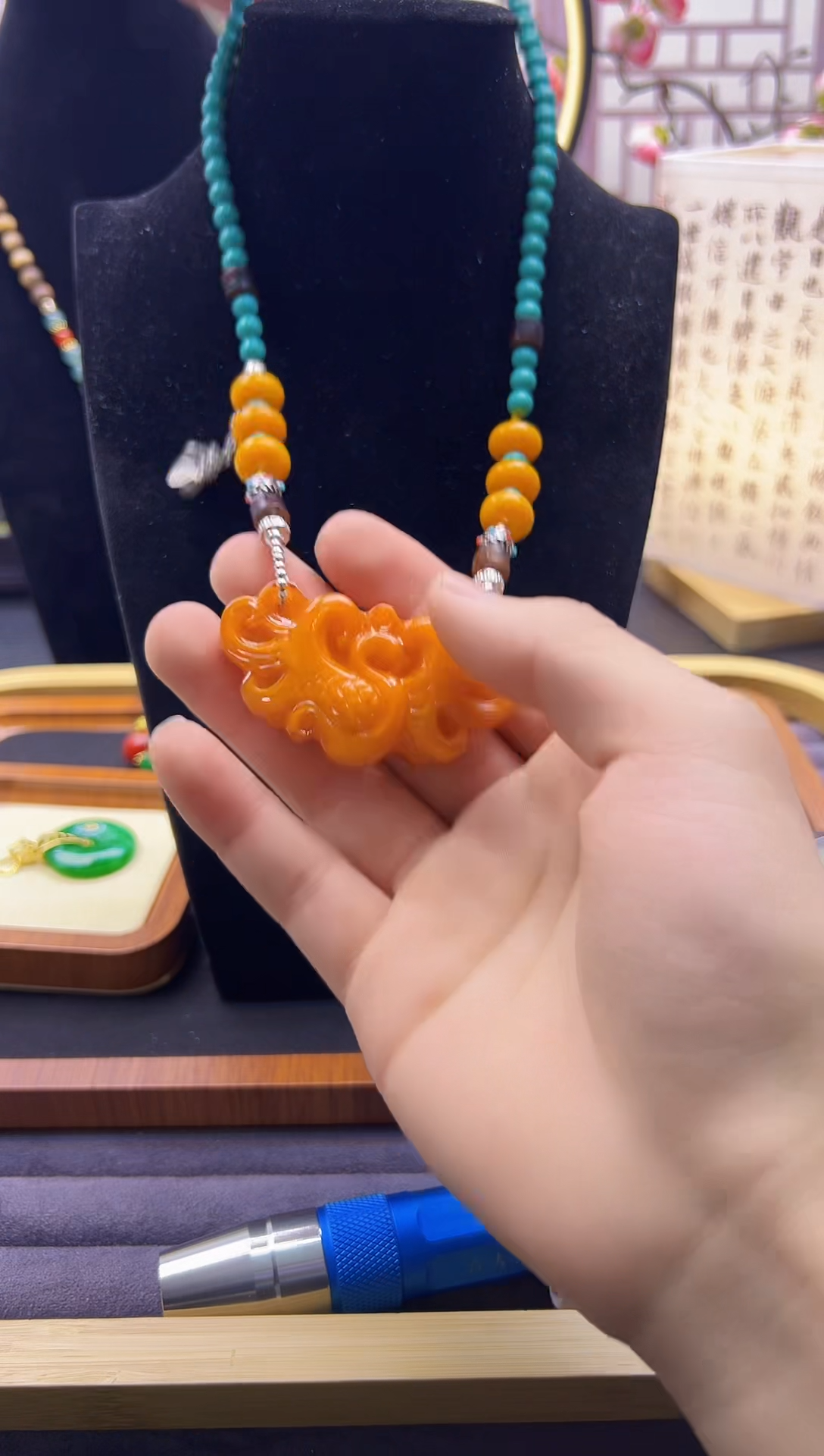 【闪购商品】蜜蜡颈饰银S925镶嵌X333         