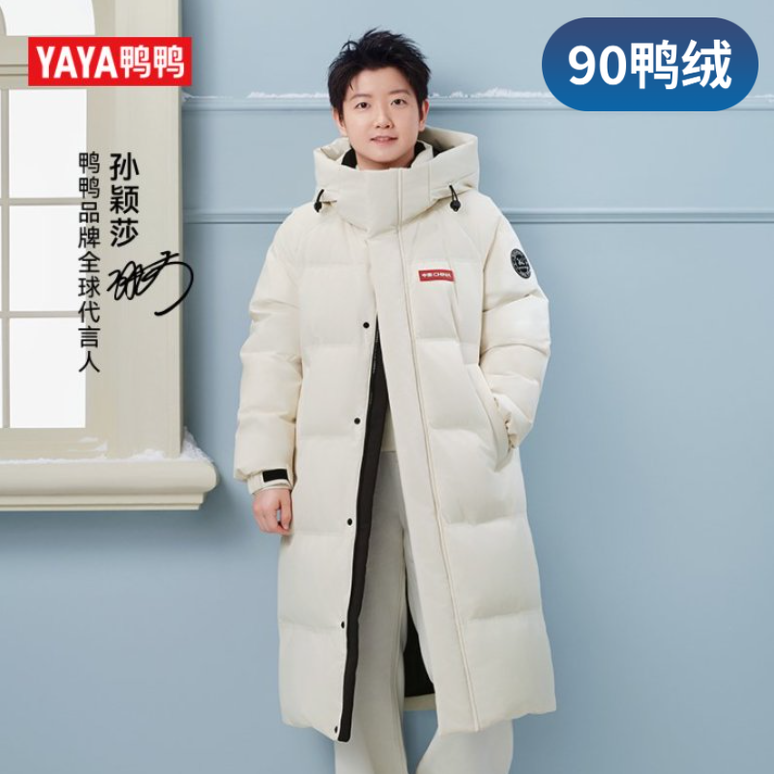 YAYA/鸭鸭【时空道宇】中长款男女同款90绒季保暖外套YE5B000706A