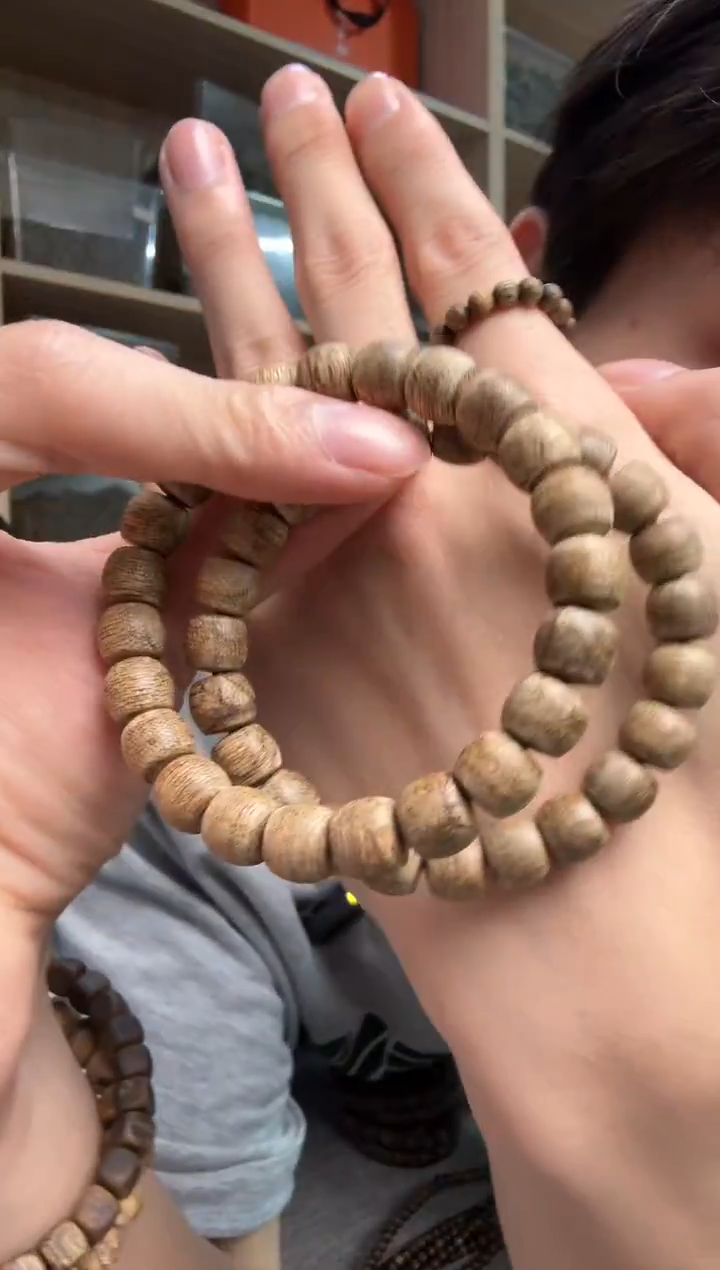 沉香手串09文莱鹧鸪斑老型单圈 多样性发其一