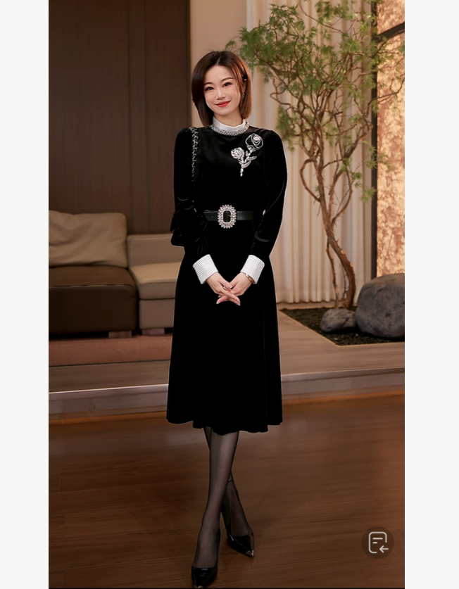 【洛神之恋】Molly 时尚气质显瘦轻奢重工洋气优雅 连衣裙 M2601028