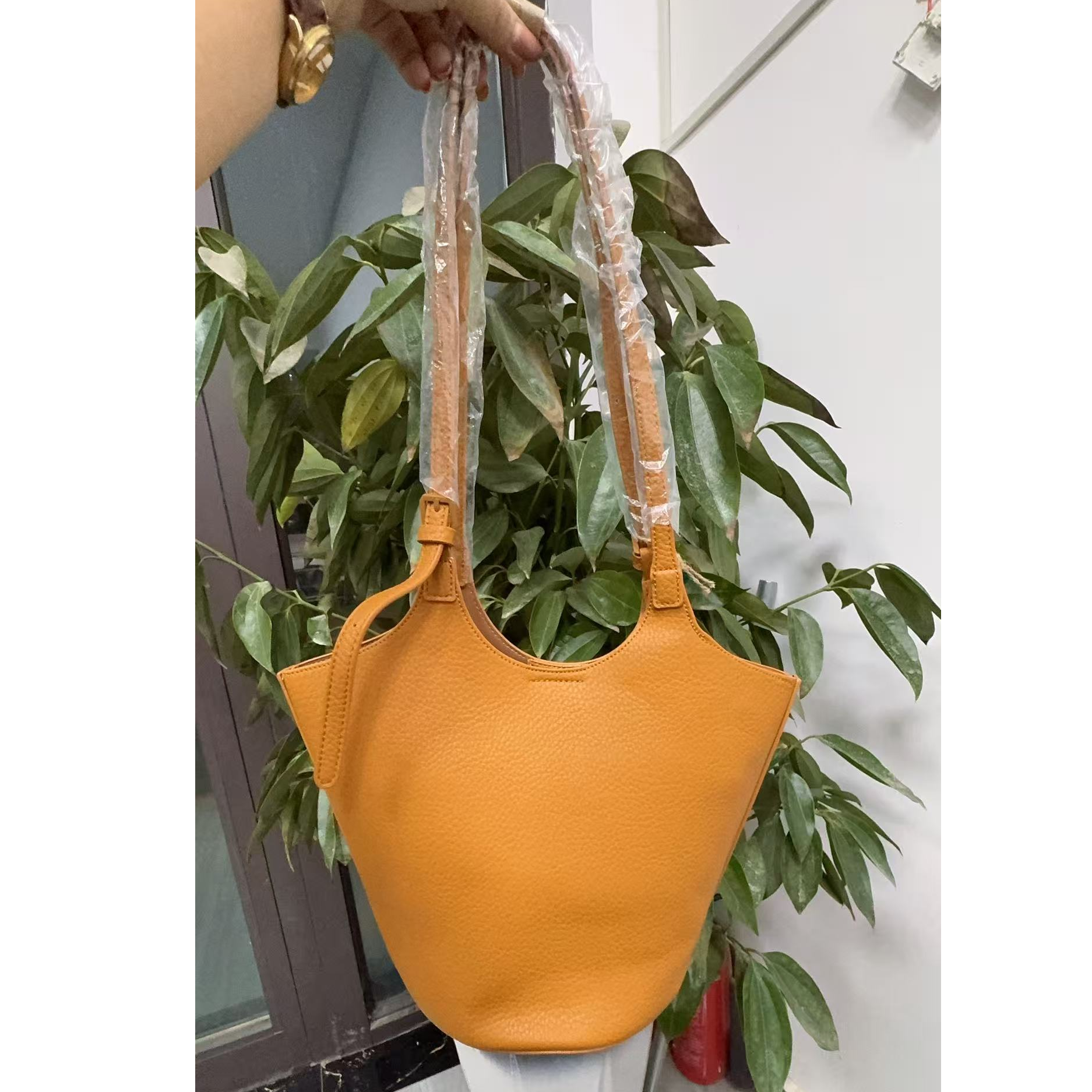 托特包子母款韩式耐磨腋下双根单肩包水桶包肩包小众设计师百搭