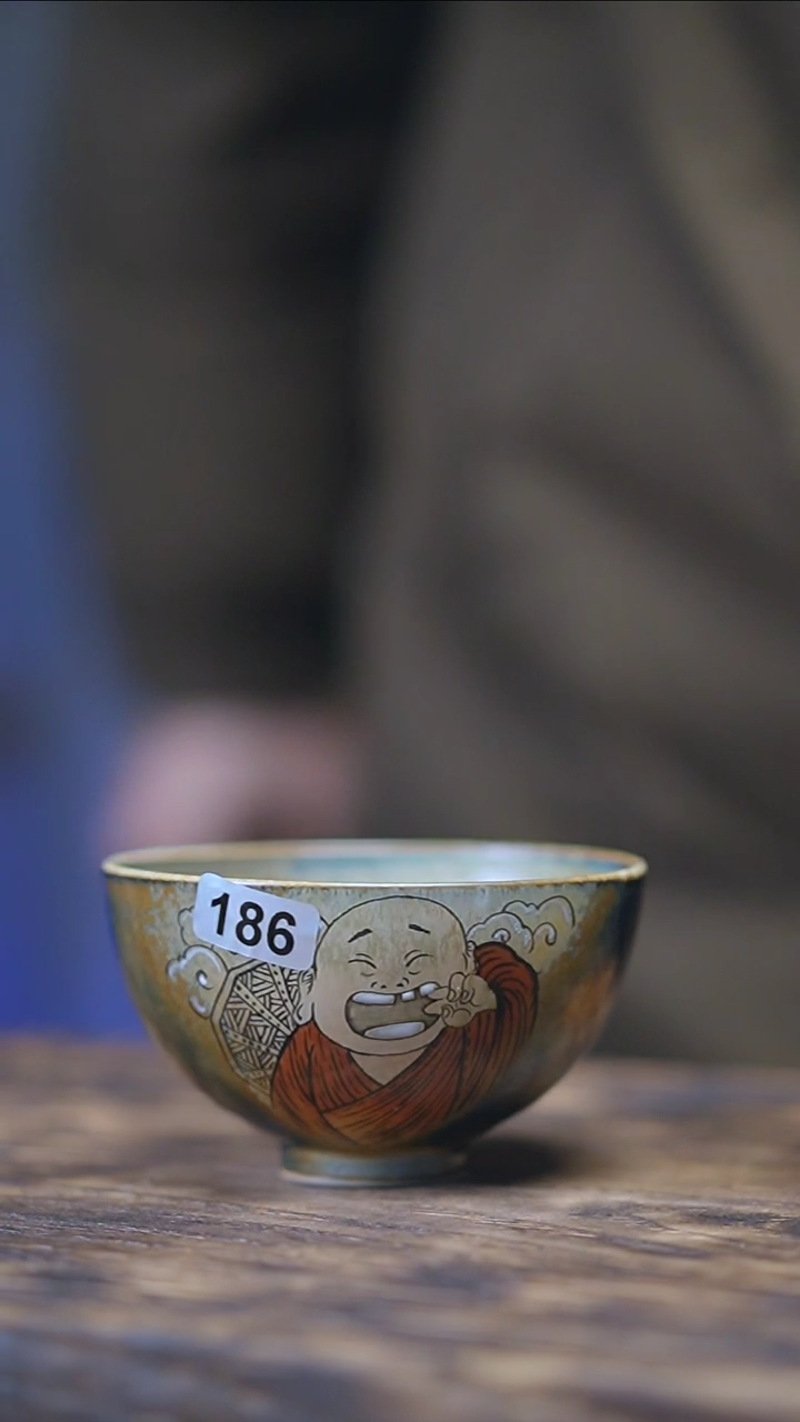 【闪购商品】186景德镇手绘笑面佛杯