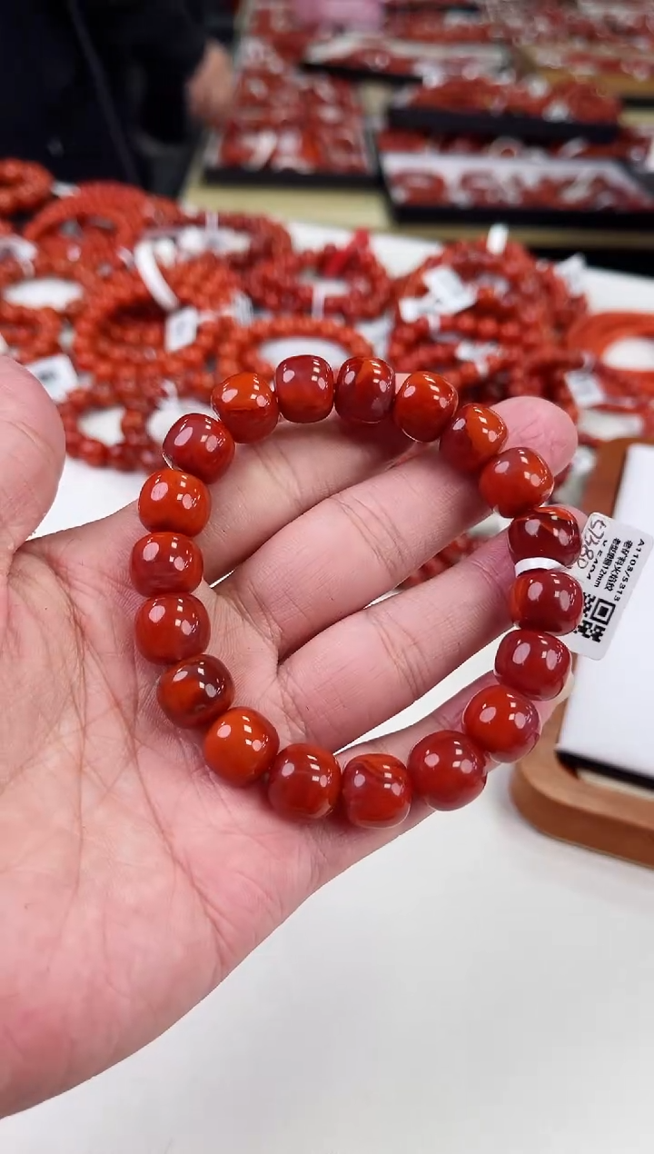 【闪购商品】南红玛瑙瓦西老型手串12+未镶嵌一个/条