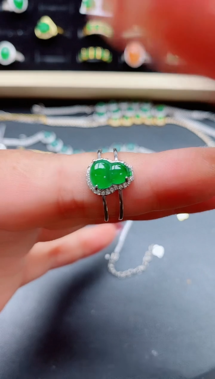 【闪购商品】翡翠戒指银S925镶嵌3321