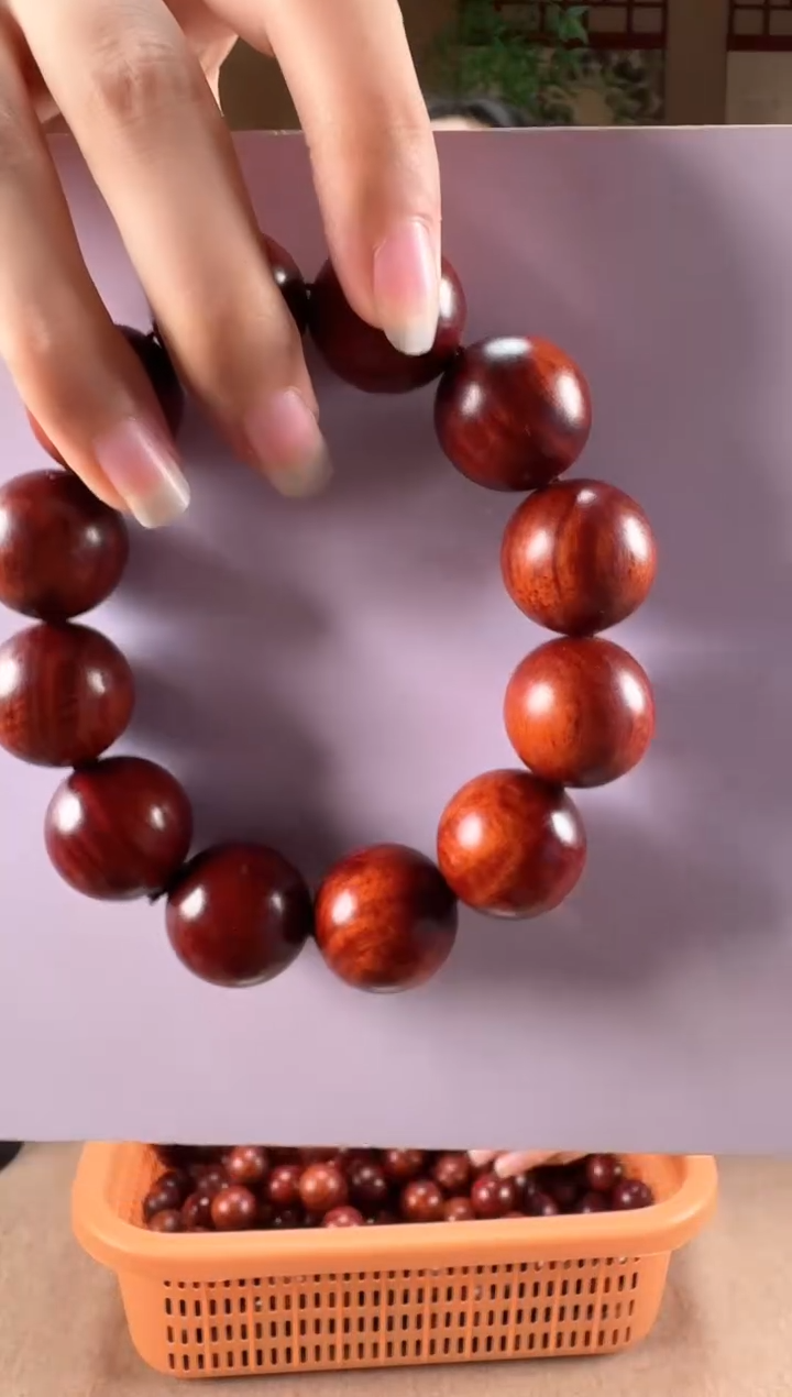 檀香紫檀（小叶紫檀）手串/手链印度小叶紫檀2.0火焰纹单圈