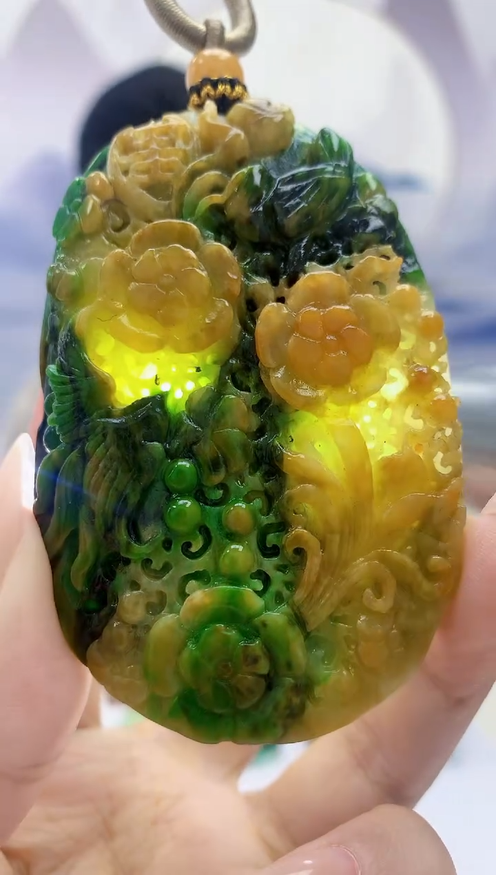 定制翡翠未镶嵌4917xx-毛货挂件55