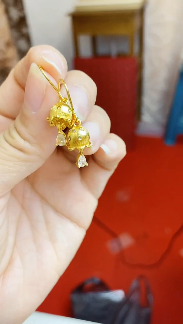 合金无033铃兰花耳坠