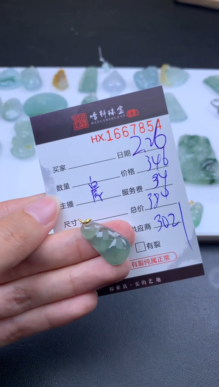 【闪购商品】翡翠挂件未镶嵌哈轩 挂件1