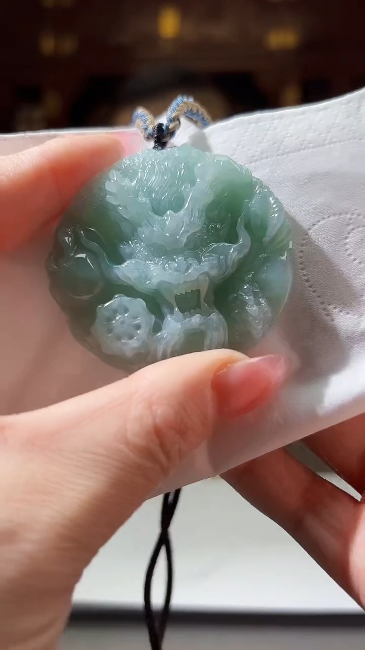 【闪购商品】定制翡翠未镶嵌0222/Y/发其一件/龙