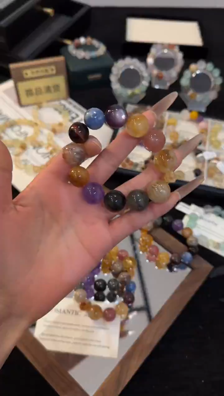 合金手链水晶多宝手链x3357