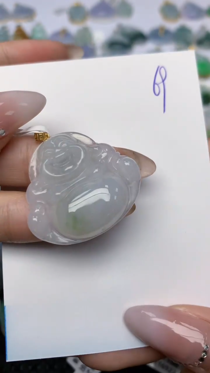 【闪购商品】翡翠颈饰18K金镶嵌天然翡翠A货 69