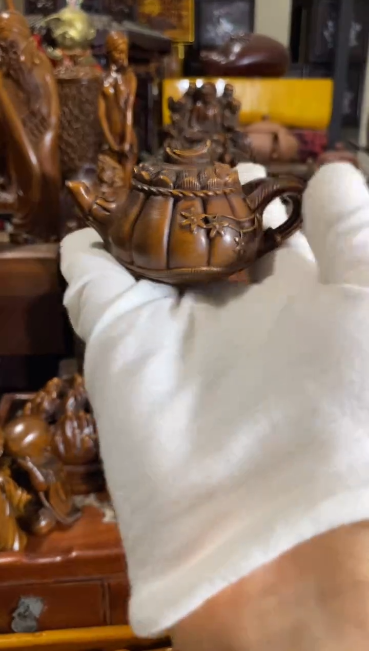 木小叶黄杨小件小梅花壶