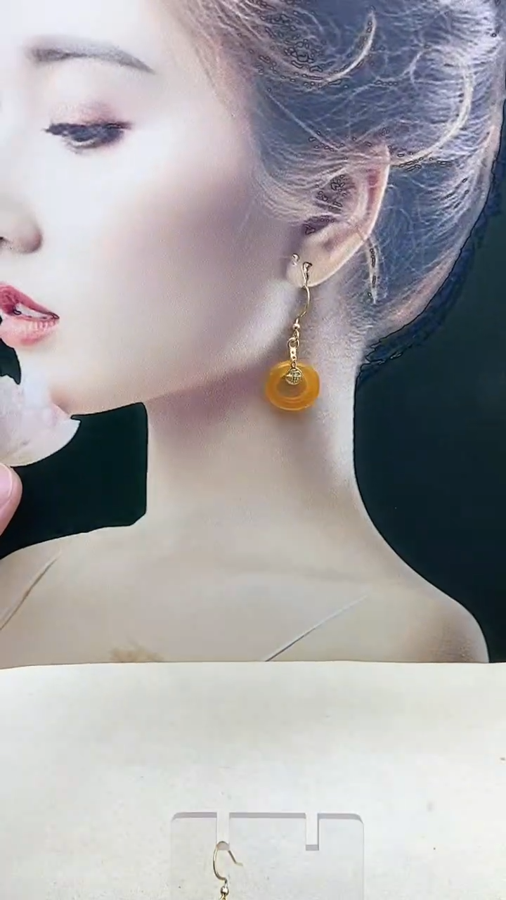 【闪购商品】翡翠耳饰14K金镶嵌67号