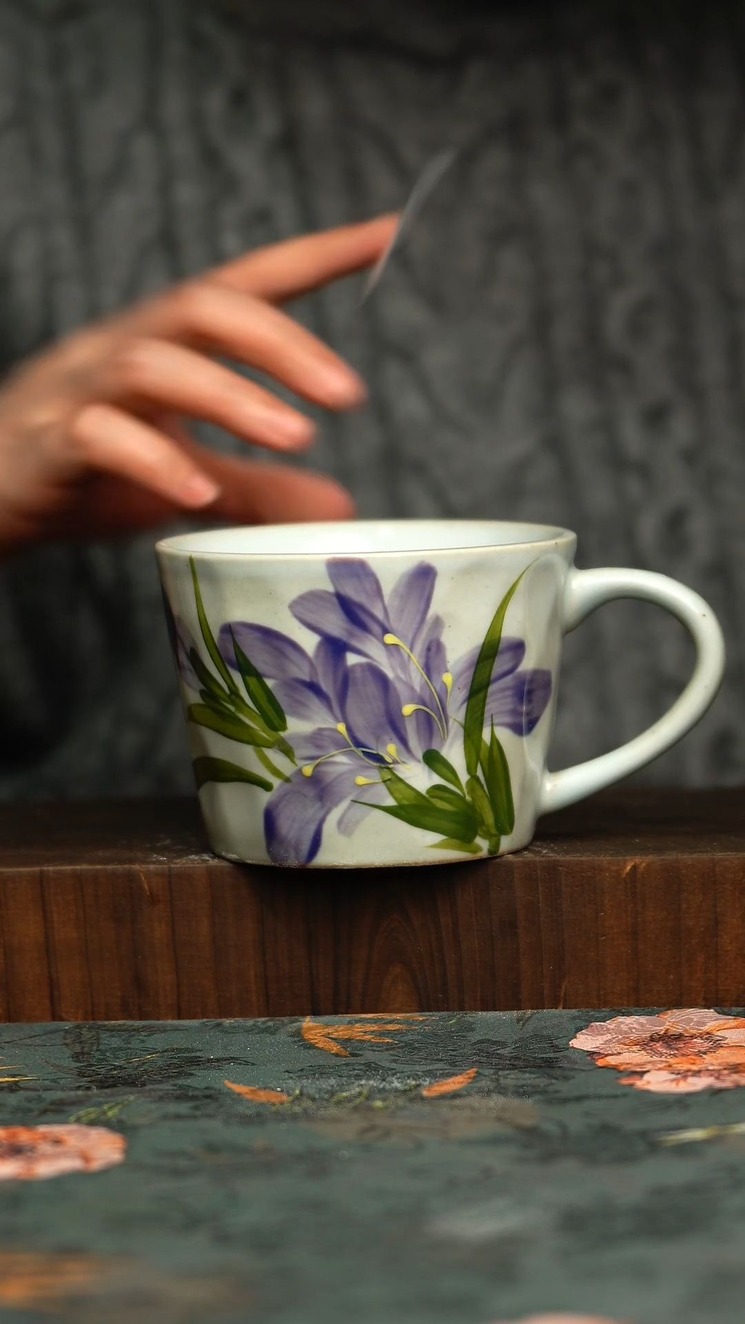 杯釉下彩手工手绘同款陶器