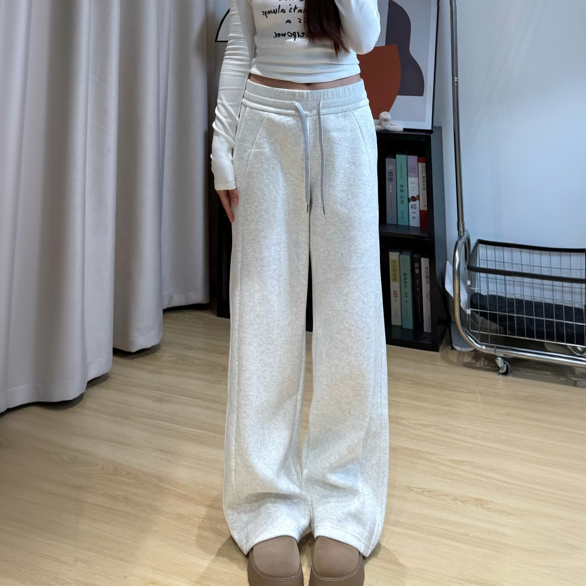 章鱼加绒直筒卫裤 10