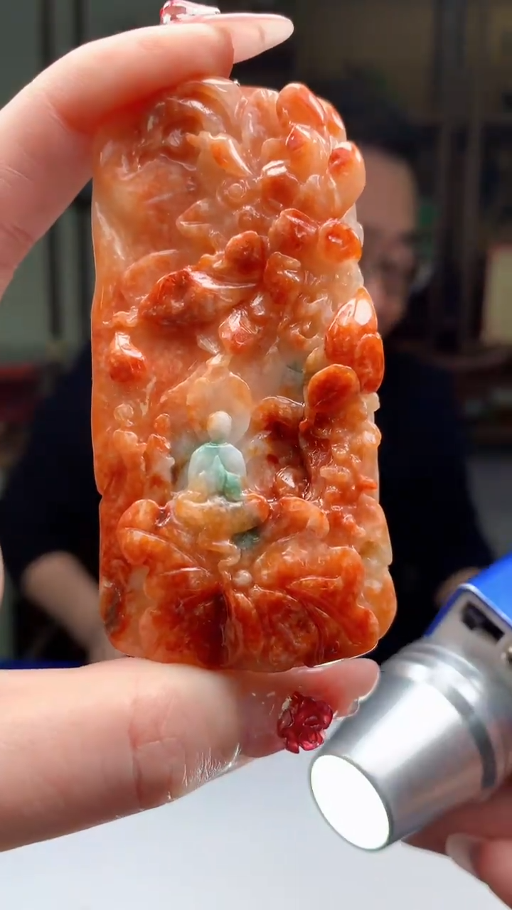 【闪购商品】定制翡翠未镶嵌1044ry-毛货挂件60