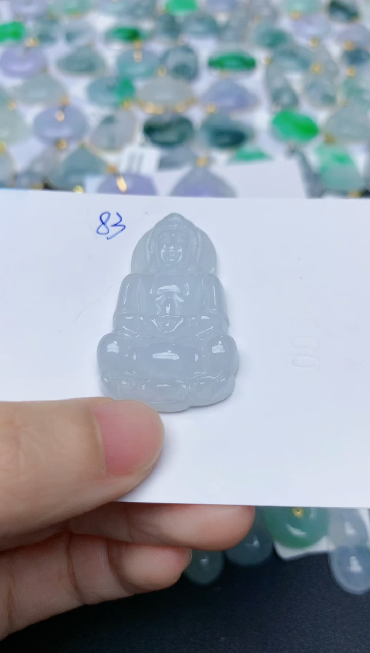 【闪购商品】翡翠颈饰18K金镶嵌天然翡翠A货    83