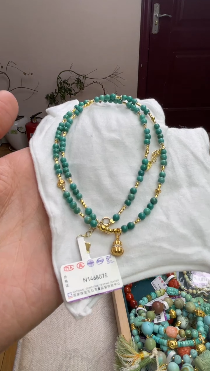 【闪购商品】绿松石项链银S925镶嵌66