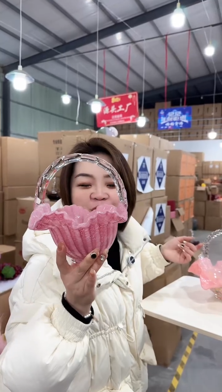 【闪购商品】玻璃于清花器O-早48