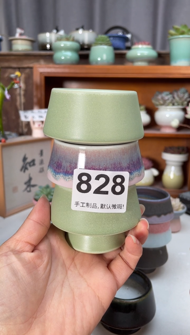 瓷片棉*糖828知木小芳花盆编号