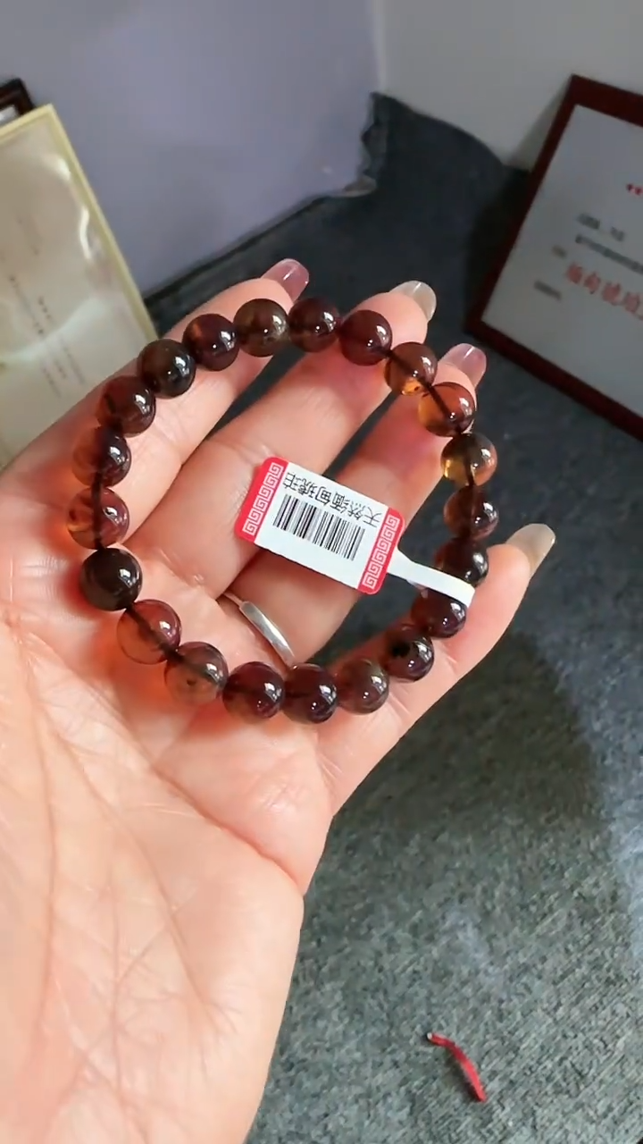 未镶嵌琥珀手串规格9微瑕紫罗兰手串#13