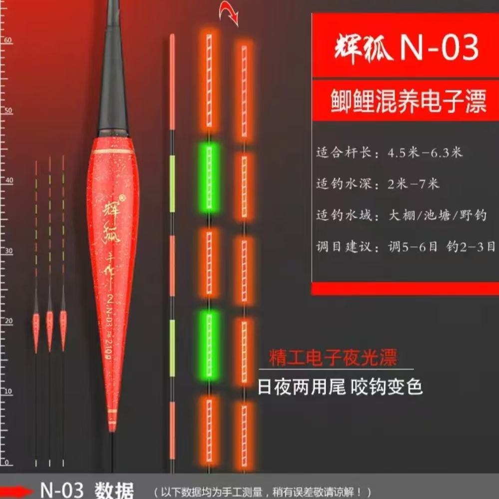 辉狐鲫鱼鲤鱼纳米电子浮漂（拍一发三）