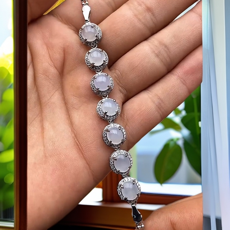 缅甸天然 A货翡翠手链