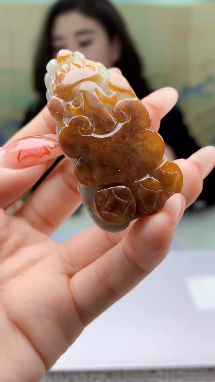 【闪购商品】定制翡翠未镶嵌4829ty-毛货挂件42