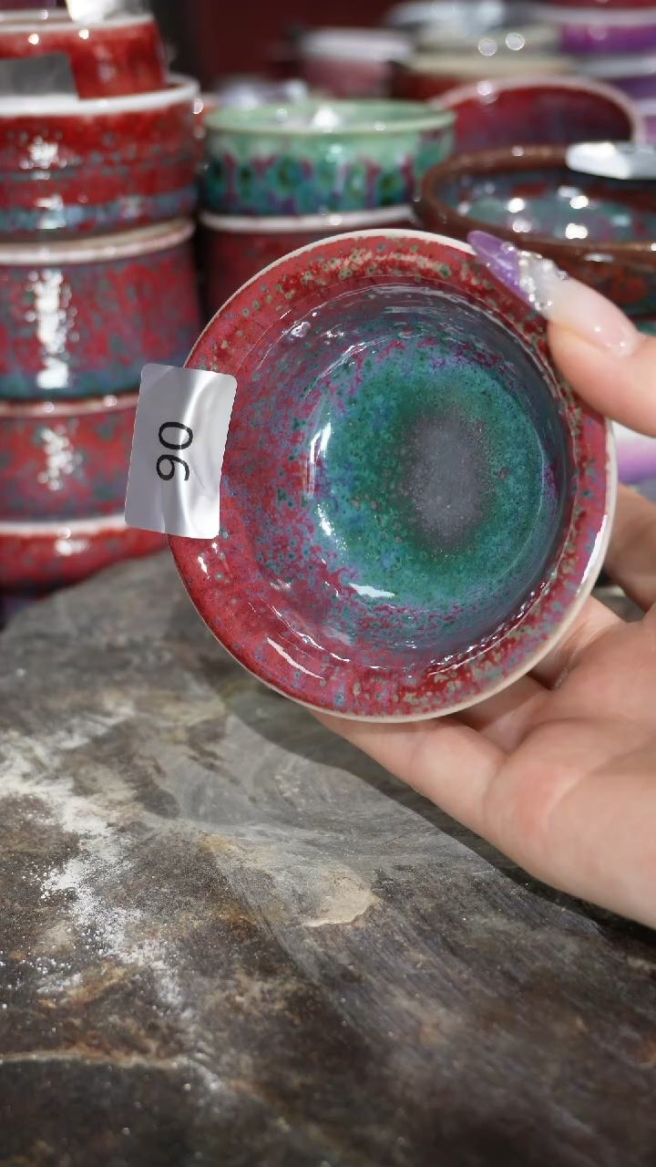 摆件陶精品窑变钧瓷茶器