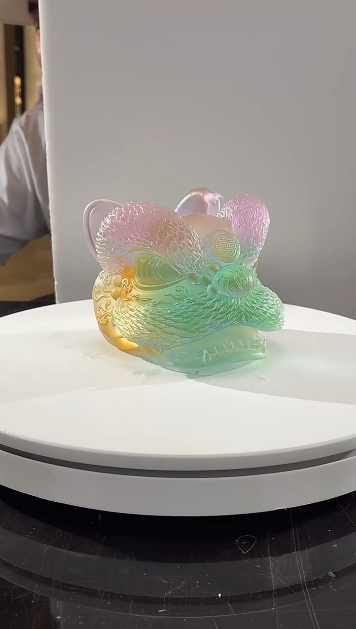 摆件CS0202037小号醒狮艺术琉璃摆件