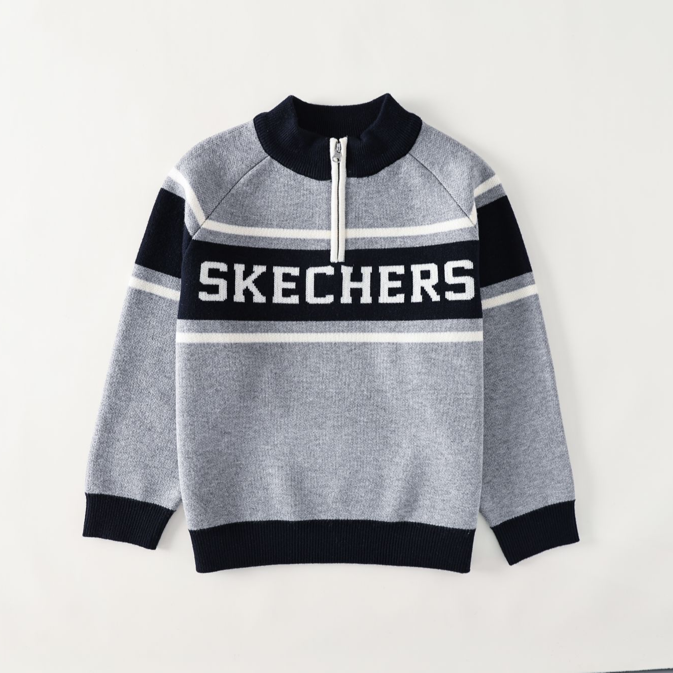 【ZL】SKECHERS斯凯奇童装新款加厚套头毛衣运动休闲百搭H425B068