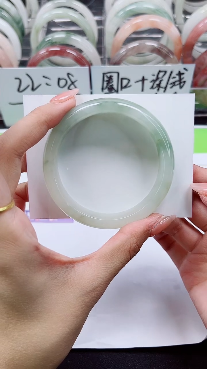 【闪购商品】石英质玉手镯合金A254-56/57