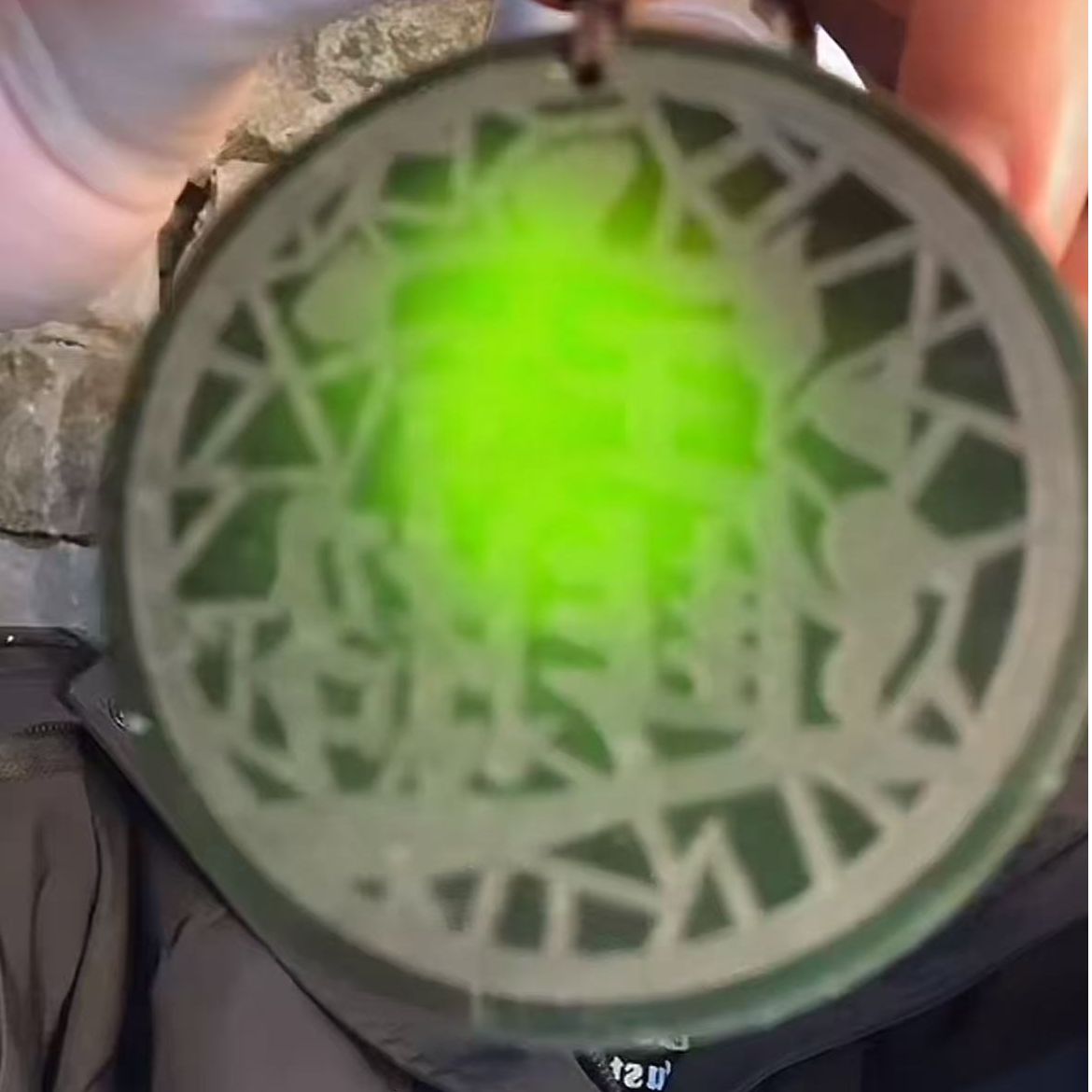 《集团福利》纯天然和田玉招财进宝圆牌  多样性发其一XL‘’