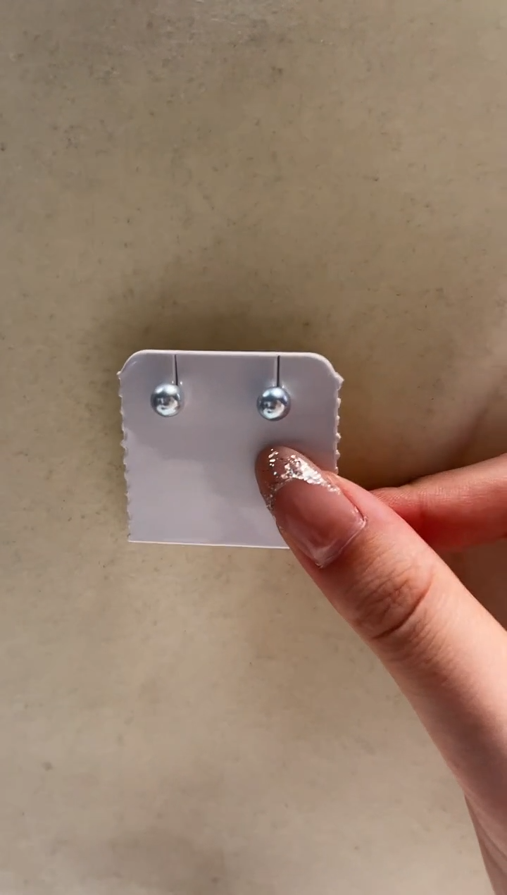 铂Pt900镶嵌海水珍珠DA灰珠耳钉 6-7 xc105