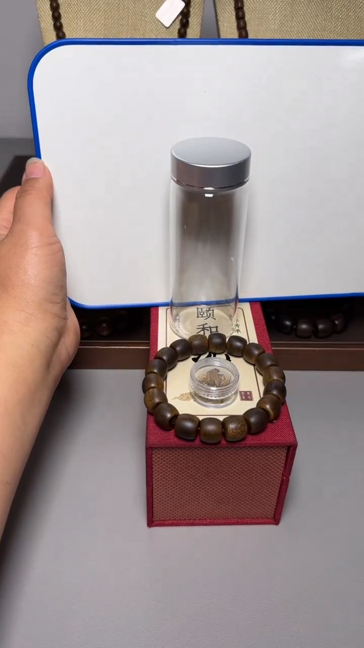 【闪购商品】沉香手串芽庄白棋1.3桶珠单圈