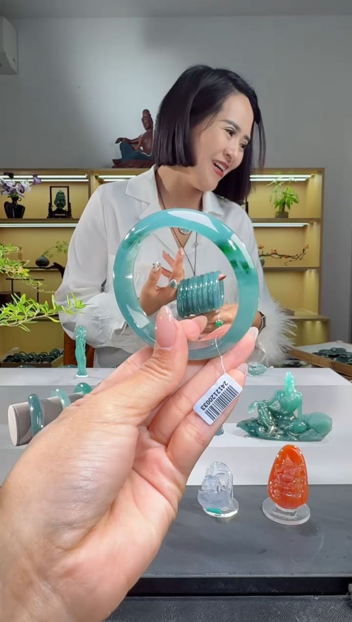 未镶嵌手镯翡翠55.1圈